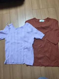 AZUL BY MOUSSY リブニット 半袖 2枚セット M