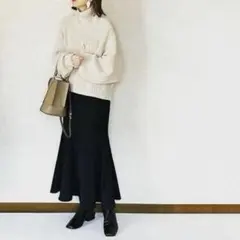 マーメイドスカート　黒　ロングスカート