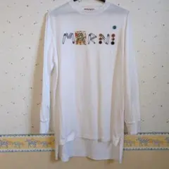 激レア美品♡MARNI ロゴロングTシャツカットソー　ホワイト×アイスブルー 楽天市場】MARNI マルニ Logo Long Sleeve T-Shirts ロンT ロング