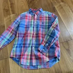 Ralph Lauren チェック柄長袖シャツ M(10-12) 150