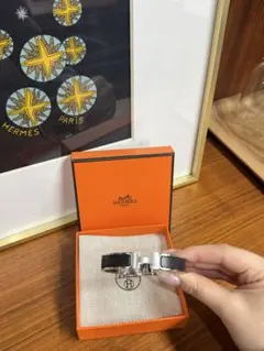⭐HERMES⭐ 美品 エルメス コリエドシラン バングル シルバー 保存箱・袋 ⭐HERMES⭐ 美品 エルメス コリエドシラン バングル シルバー 保存箱