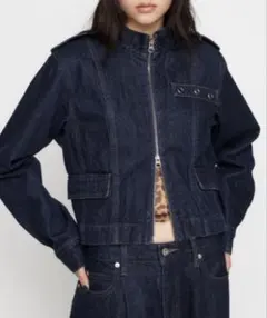 LAGUAGEM STAND NECK ZIP デニムジャケット