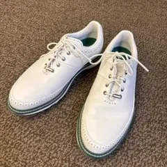 超美品‼️履き心地抜群‼️adidas ホワイトレザーゴルフシューズ