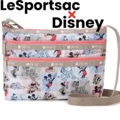 LeSportsac × Disney パッチワーク デザイン ショルダーバッグ