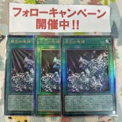 遊戯王 原石の鳴獰 レリーフ 3枚セット