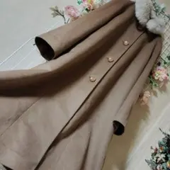 極美品】PIACENZA社カシミヤ100% シルク裏地 ロングコートイタリア製 