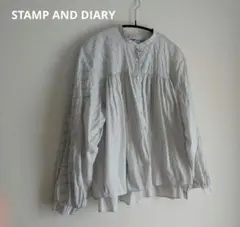 STAMP AND DIARY 刺繍　ボタン　ブラウス　Vino　長袖　日本製のサムネイル