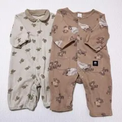 ＊期間限定＊ くまちゃん柄 ベビーロンパース 50~70サイズ 中古品