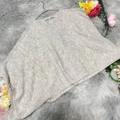 【niko and...】アシンメトリー薄手ニット　ゆったりセーター　(F)