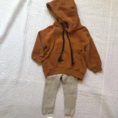 フード付き裏起毛トップス  monmimi レギンス