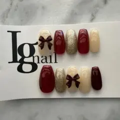 現品限り　リボンネイル　推しネイル　卒業式ネイル　SixTONESネイル　ネイル