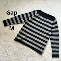 GAP ギャップ　長袖ニット　セーター　ボーダー　M　フワフワ　薄め