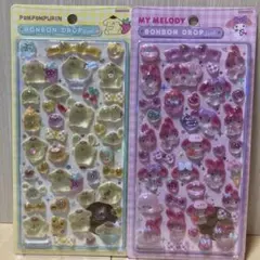 正規品♡第二弾ポムポムプリン＆マイメロディ ボンボンドロップシール 2枚サンリオ