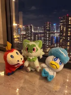 タグ付き ポケモンセンター マスコット 3体セット ホゲータ ニャオハ クワッス