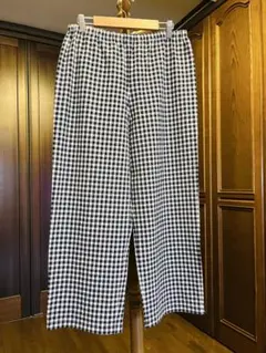 【新品タグ付き】agnès b. ワイドパンツ ギンガムチェック