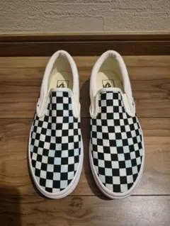 VANS チェッカーパターン スリッポン 25.5