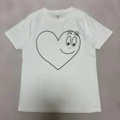 BAR BAPAPAホワイトTシャツプリントロゴハートトップス男女問わず可愛い❗️