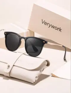 シーイン　Verywork サングラス ブラック ゴールドのサムネイル