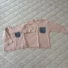 ブランシェス　ピンク 長袖カットソー 2枚セット 80cm 110cm