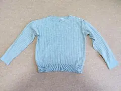 アフターヌーンティー☆ライトブルー ★リブ編み 長袖ニット