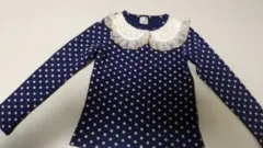Sung Bum ネイビー ドット柄 長袖カットソー 美品!