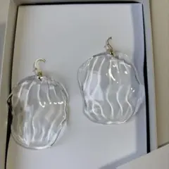 ハリオランプワーク ピアス ウェーブ