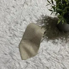 クリスチャンディオール ネクタイ 総柄 高級シルク イエロー