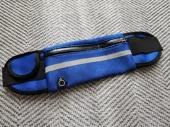 ランニング　ウエストポーチ 反射材付き　ブルー