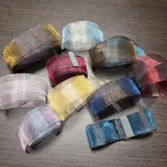 オーガンジー リボン 10色 光沢リボンセット 10色
