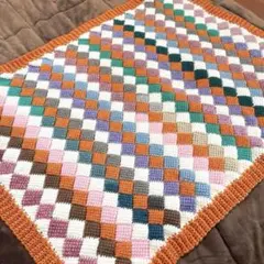 ハンドメイド　ブランケット　マルチカバー