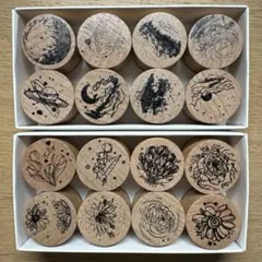 ハンコ　スタンプ　16個セット　空　花　新品未使用　まとめ売り