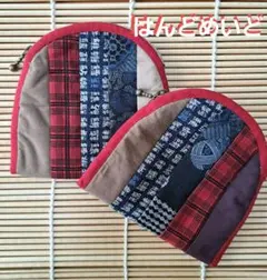 ハンドメイド　パッチワークコインマルチケース　２個セット③