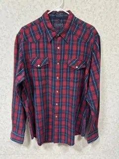 ★GANT US アメリカ古着 チェック 長袖 ウエスタンシャツ XL★