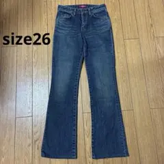 【size26】【SOMETHING】ブーツカットデニム パンツ✴︎インディゴ