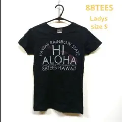 88tees/エイティーエイティーズ　レディース　半袖Tシャツ　ブラック