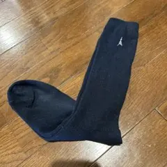 ネイビー ロングソックス エッフェル塔ロゴ入り　紺色　ハイソックス