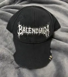 BALENCIAGA ブラック ピアスベースボールキャップ Lサイズ - メルカリ