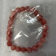 ⭐️ピンクロードナイト天然石ビーズ弾性ブレスレットハンドジュエリー8mm