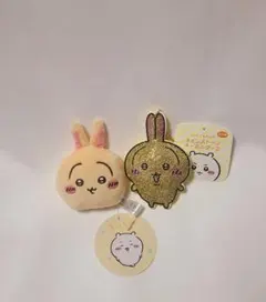ちいかわ マスコットミラー　ラインストーンキーホルダー2　うさぎ　2点　プライズ