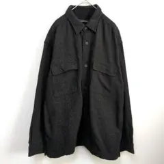 グリーンレーベル 長袖 リラクシング ウール混 CPOシャツジャケット グレー