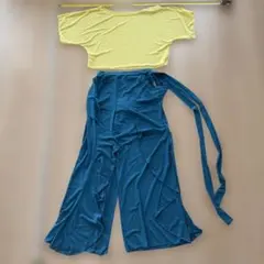 ベリーダンス レッスン着　イエローとブルー