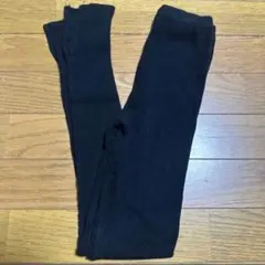 【中古】リブレギンス スパッツ ブラック FREE