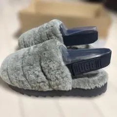 UGG グレー ファー スポーツサンダル 6