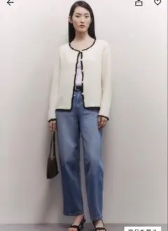 H&M ブランケットステッチカーディガン