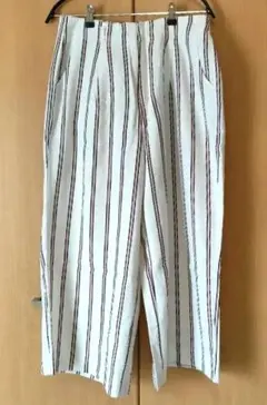 グローバルワーク　ゆったりストライプ ワイドパンツ