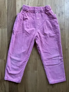 【LOWRYS FARM】ピンク コットン ロングパンツ 130-140cm