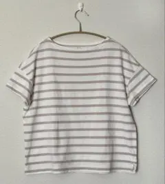 無印良品　ボーダー 半袖Tシャツ ベージュのサムネイル