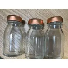 ガラス瓶 3個セット 銅色キャップ