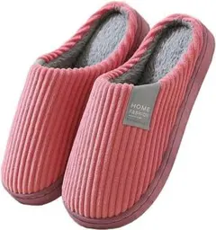 スリッパ ルームシューズ 冬用防寒（ピンク サイズ：23～23.5cm）HOME