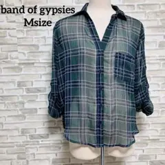 band of gypsies シアーシャツ チェック柄 Mサイズ 古着